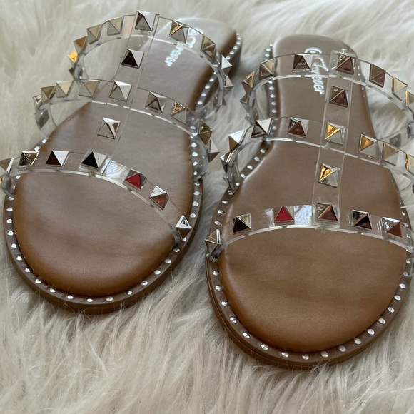 Clear Strap Spiked Sandals - Picture 7 of 12